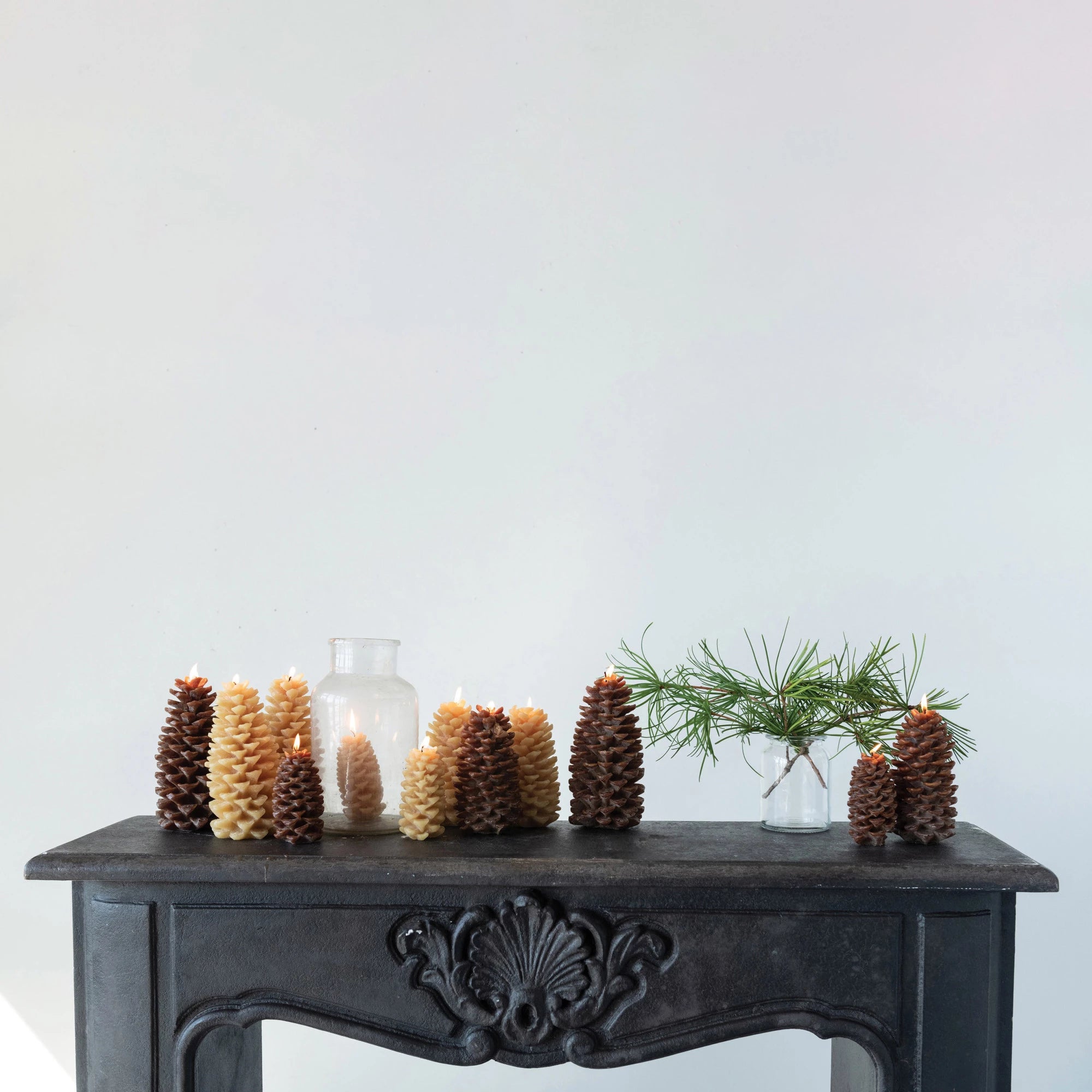 Unscented Pinecone Shaped Candle
